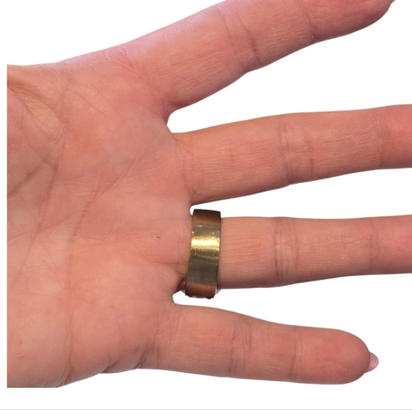 Heidi Daus Goldtone Brass Round Clear Gray Swarovski Crystal Ring 8.5 - Picture 6 of 8